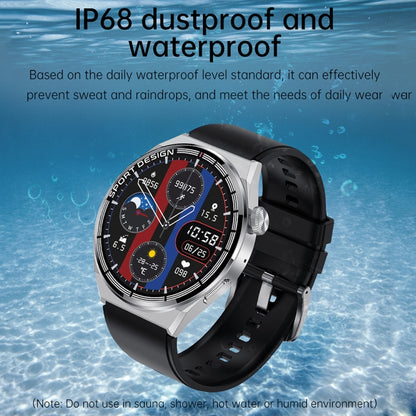 HDT 3 Max 1,6 pouces Bande de silicone IP67 Montre intelligente étanche Prise en charge Appel Bluetooth / NFC, Silicone Band (Black), Silicone Band (Silver)