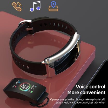 K30 0,96 pouces bande de cuir écouteur détachable vie étanche montre intelligente prise en charge Bluetooth appel, Leather Band (Brown), Leather Band (Black), Leather Band (Brown Silver)