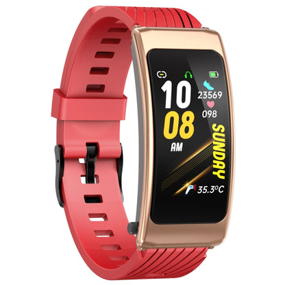 K20 1,14 pouces bande de silicone écouteur détachable vie étanche montre intelligente prise en charge Bluetooth appel, Silicone Band (Black Rose Gold)