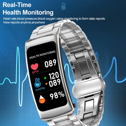 K20 1,14 pouces bande de silicone écouteur détachable vie étanche montre intelligente prise en charge Bluetooth appel, Silicone Band (Black Rose Gold)
