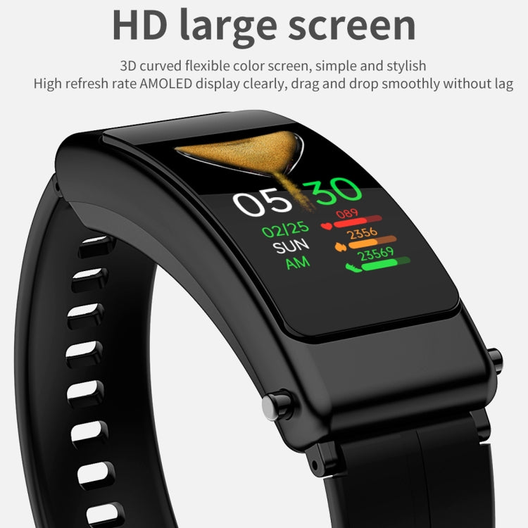K50 1,08 pouces bande d'acier écouteur détachable IP67 étanche montre intelligente prise en charge Bluetooth appel, Steel Band (Black), Steel Band (Gold), Steel Band