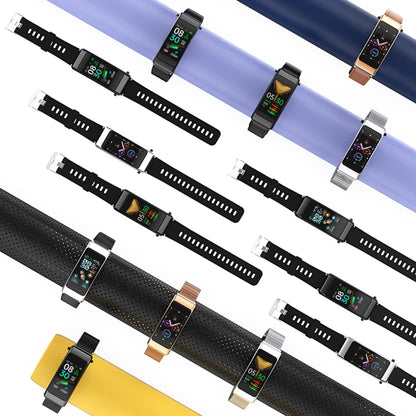 K50 1,08 pouces bande de silicone écouteur détachable IP67 étanche montre intelligente prise en charge Bluetooth appel, Silicone Band (Black), Silicone Band (Black Silver)