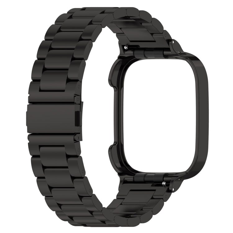 Bracelet de montre en métal à trois perles 2 en 1 avec cadre de montre, For Xiaomi Redmi Watch 3 / Mi Watch Lite 3