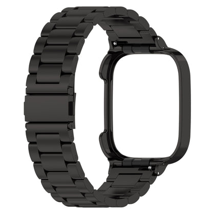 Bracelet de montre en métal à trois perles 2 en 1 avec cadre de montre, For Xiaomi Redmi Watch 3 / Mi Watch Lite 3