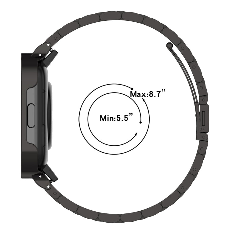 Bracelet de montre en métal à trois perles 2 en 1 avec cadre de montre, For Xiaomi Redmi Watch 3 / Mi Watch Lite 3
