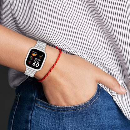 Bracelet de montre en métal à trois perles 2 en 1 avec cadre de montre, For Xiaomi Redmi Watch 3 / Mi Watch Lite 3