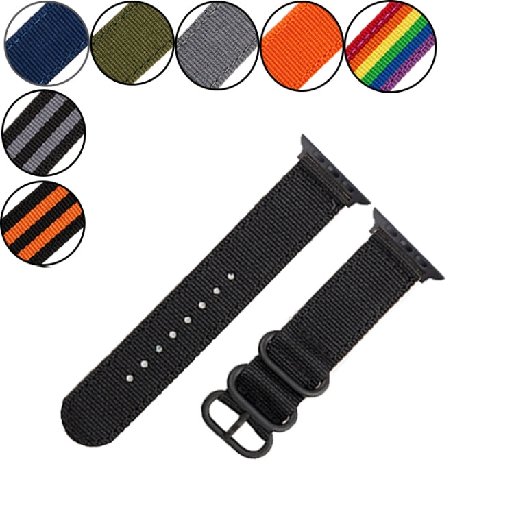 Bracelet de montre en toile à boucle noire, For Apple Watch Series 8&7 41mm, For Apple Watch Series 8&7 45mm