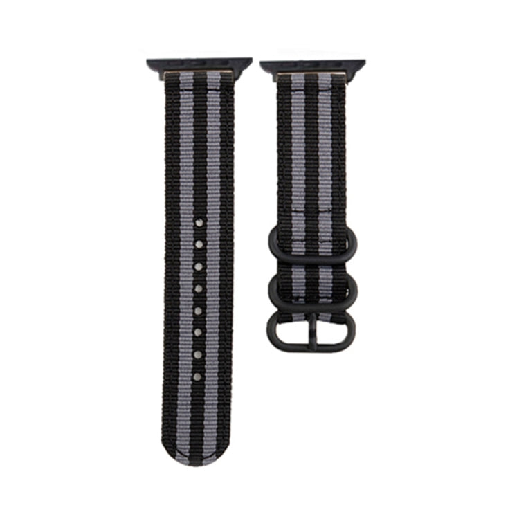 Bracelet de montre en toile à boucle noire, For Apple Watch Series 8&7 41mm, For Apple Watch Series 8&7 45mm