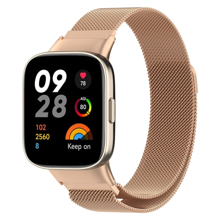 Bracelet de montre en métal milanais, For Xiaomi Redmi Watch 3 / Mi Watch Lite 3