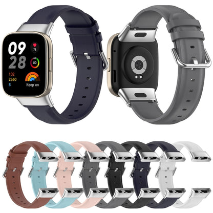 Bracelet de montre en cuir à queue ronde, For Xiaomi Redmi Watch 3 / Mi Watch Lite 3