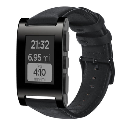 Bracelet de montre en cuir véritable ciré à l'huile, For Pebble Gen 1, For Pebble Time