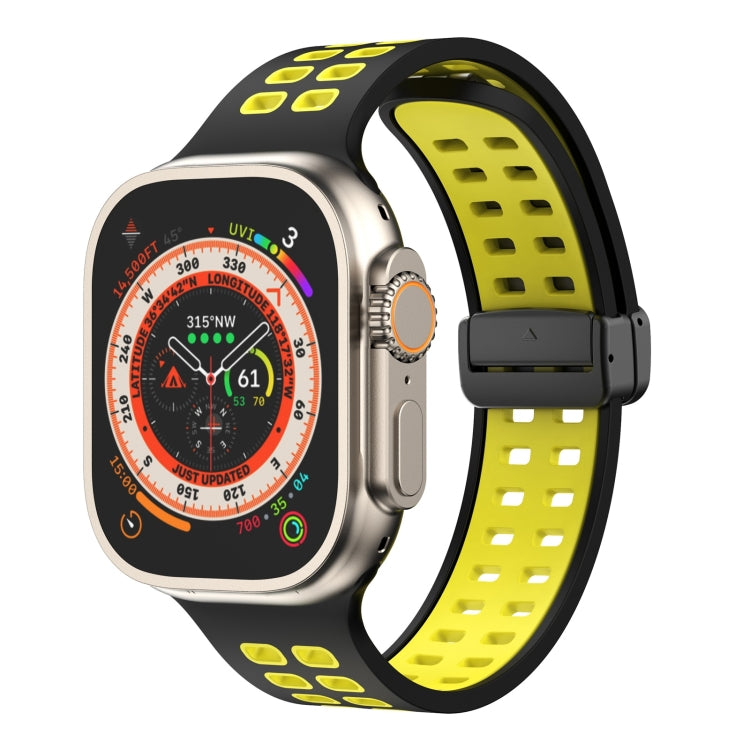 Bracelet de montre en silicone à trous carrés avec fermoir magnétique, For Apple Watch Series 8&7 45mm, For Apple Watch Series 8&7 41mm