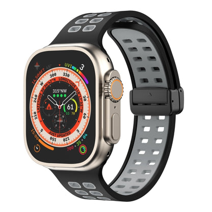 Bracelet de montre en silicone à trous carrés avec fermoir magnétique, For Apple Watch Series 8&7 45mm, For Apple Watch Series 8&7 41mm