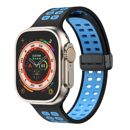 Bracelet de montre en silicone à trous carrés avec fermoir magnétique, For Apple Watch Series 8&7 45mm, For Apple Watch Series 8&7 41mm