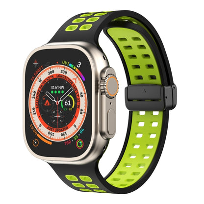 Bracelet de montre en silicone à trous carrés avec fermoir magnétique, For Apple Watch Series 8&7 45mm, For Apple Watch Series 8&7 41mm