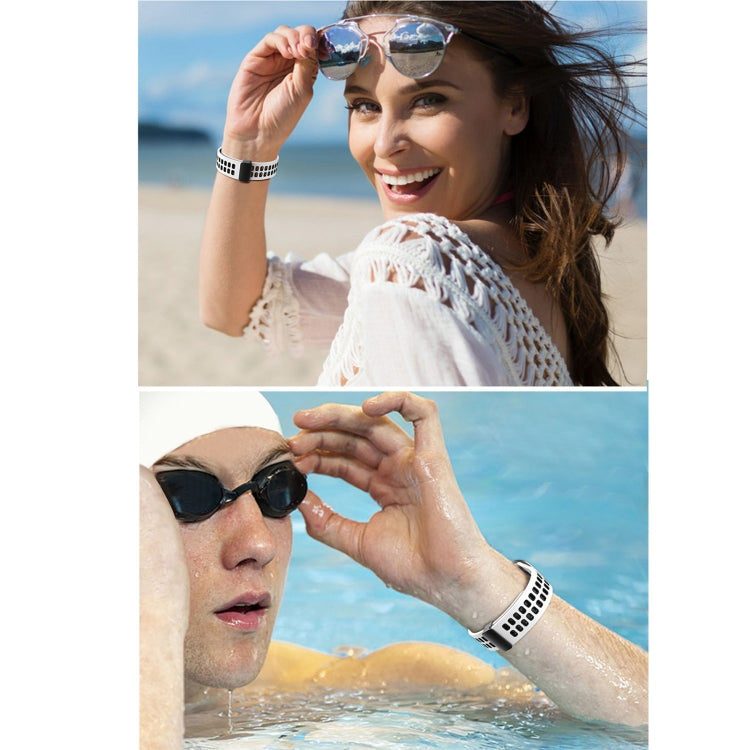 Bracelet de montre en silicone à trous carrés avec fermoir magnétique, For Apple Watch Series 8&7 45mm, For Apple Watch Series 8&7 41mm