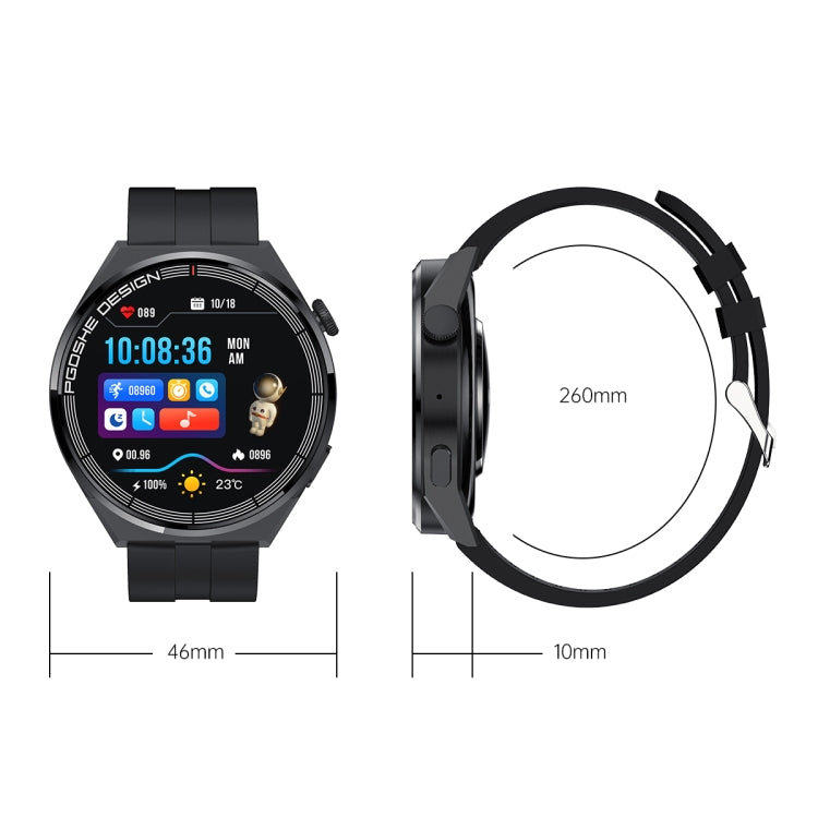 Montre intelligente à écran TFT PG3 Pro 1,41 pouces, prend en charge la surveillance de la fréquence cardiaque / de la pression artérielle