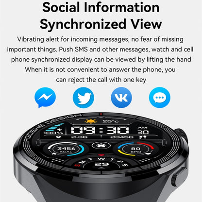 Montre intelligente à écran TFT PG3 Pro 1,41 pouces, prend en charge la surveillance de la fréquence cardiaque / de la pression artérielle