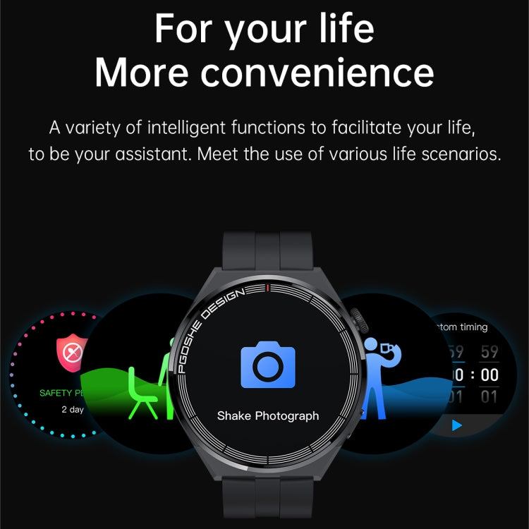 Montre intelligente à écran TFT PG3 Pro 1,41 pouces, prend en charge la surveillance de la fréquence cardiaque / de la pression artérielle