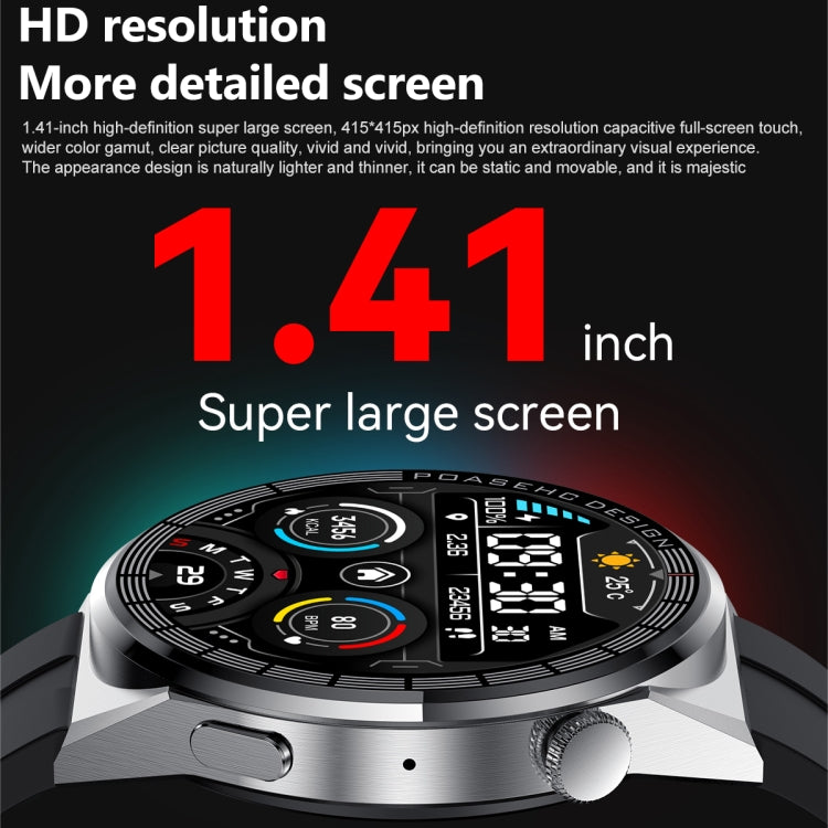 Montre intelligente à écran TFT PG3 Pro 1,41 pouces, prend en charge la surveillance de la fréquence cardiaque / de la pression artérielle