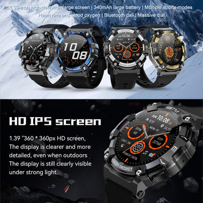 PG666 Montre intelligente d'appel Bluetooth à écran TFT de 1,39 pouces, prend en charge la surveillance de la fréquence cardiaque / de la pression artérielle