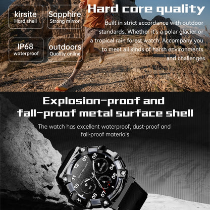 PG666 Montre intelligente d'appel Bluetooth à écran TFT de 1,39 pouces, prend en charge la surveillance de la fréquence cardiaque / de la pression artérielle
