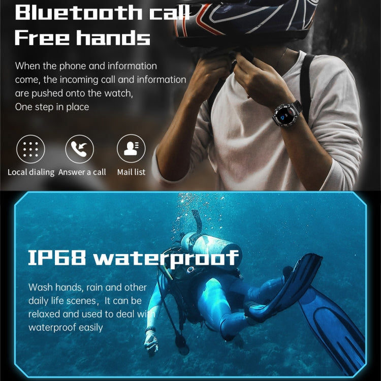 PG666 Montre intelligente d'appel Bluetooth à écran TFT de 1,39 pouces, prend en charge la surveillance de la fréquence cardiaque / de la pression artérielle