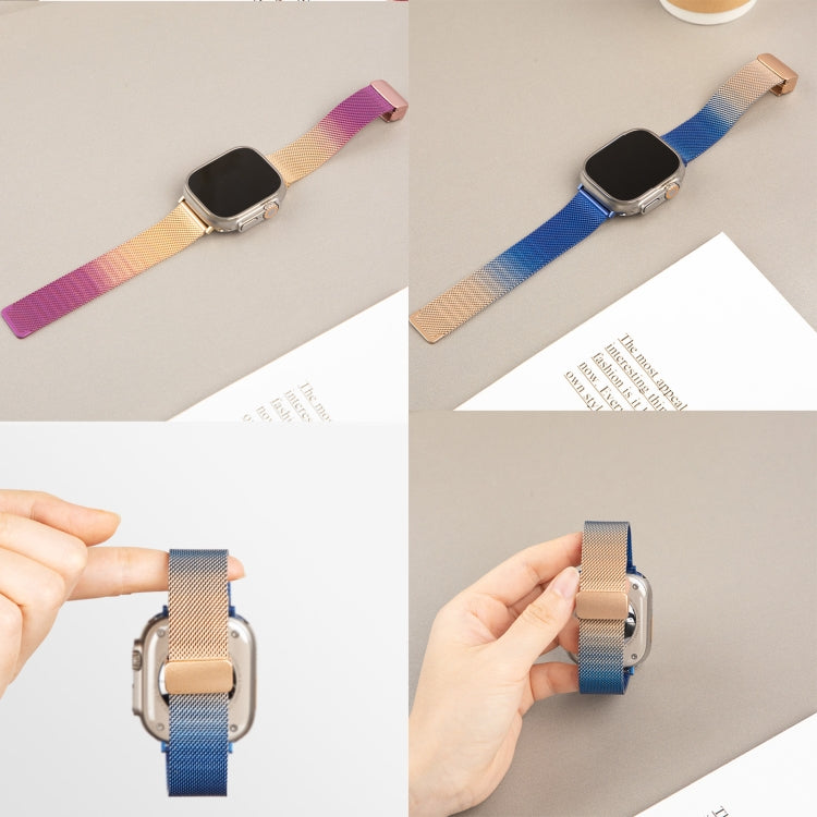 Bracelet de montre en métal à boucle déployante Milan, For Apple Watch Series 8&7 45mm, For Apple Watch Series 8&7 41mm