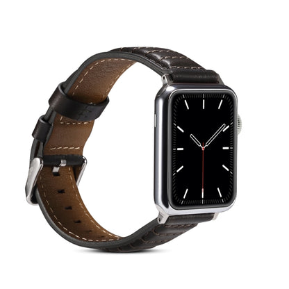 Bracelet de montre en cuir véritable ciré à l'huile, For Apple Watch Ultra 49mm / Series 8&7 45mm / SE 2&6&SE&5&4 44mm / 3&2&1 42mm, For Apple Watch Series 8&7 41mm / SE 2&6&SE&5&4 40mm / 3&2&1 38mm