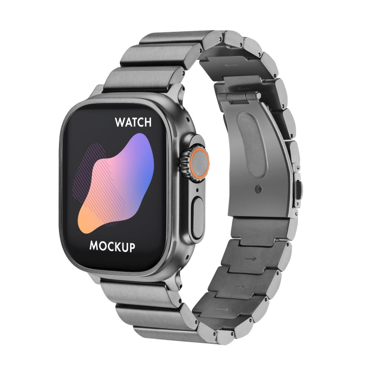 Bracelet de montre en alliage de titane à boucle plate, For Apple Watch Ultra 49mm / Series 8&7 45mm / SE 2&6&SE&5&4 44mm / 3&2&1 42mm, For Apple Watch Series 8&7 41mm / SE 2&6&SE&5&4 40mm / 3&2&1 38mm