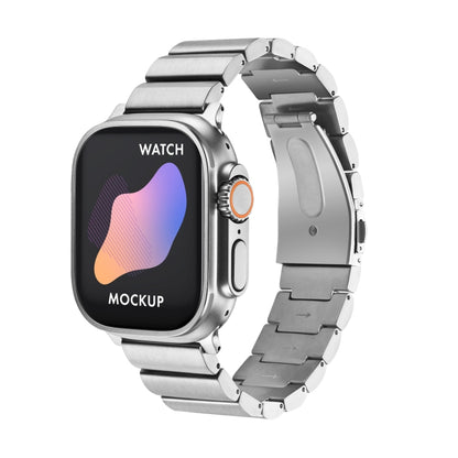 Bracelet de montre en alliage de titane à boucle plate, For Apple Watch Ultra 49mm / Series 8&7 45mm / SE 2&6&SE&5&4 44mm / 3&2&1 42mm, For Apple Watch Series 8&7 41mm / SE 2&6&SE&5&4 40mm / 3&2&1 38mm