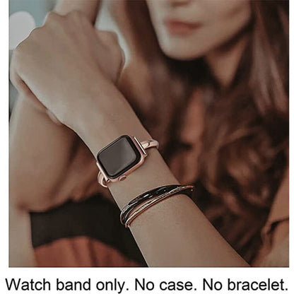 Bracelet de montre en acier inoxydable, For Apple Watch Ultra 49mm / Series 8&7 45mm / SE 2&6&SE&5&4 44mm / 3&2&1 42mm, For Apple Watch Series 8&7 41mm / SE 2&6&SE&5&4 40mm / 3&2&1 38mm