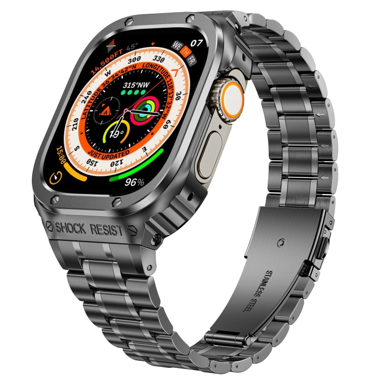 Boîtier de protection de montre intégré en métal, For Apple Watch Series SE 2025&6&SE&5&4 44mm, For Apple Watch Ultra 3 / 2 / 1 49mm, For Apple Watch Series 9 / 8 / 7 45mm