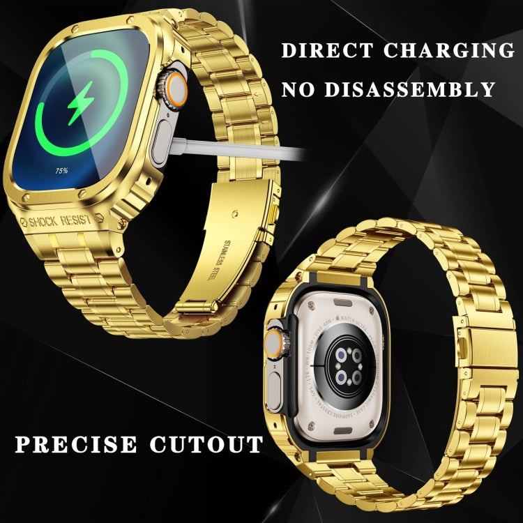 Boîtier de protection de montre intégré en métal, For Apple Watch Series SE 2025&6&SE&5&4 44mm, For Apple Watch Ultra 3 / 2 / 1 49mm, For Apple Watch Series 9 / 8 / 7 45mm