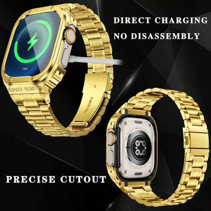 Boîtier de protection de montre intégré en métal, For Apple Watch Series SE 2025&6&SE&5&4 44mm, For Apple Watch Ultra 3 / 2 / 1 49mm, For Apple Watch Series 9 / 8 / 7 45mm