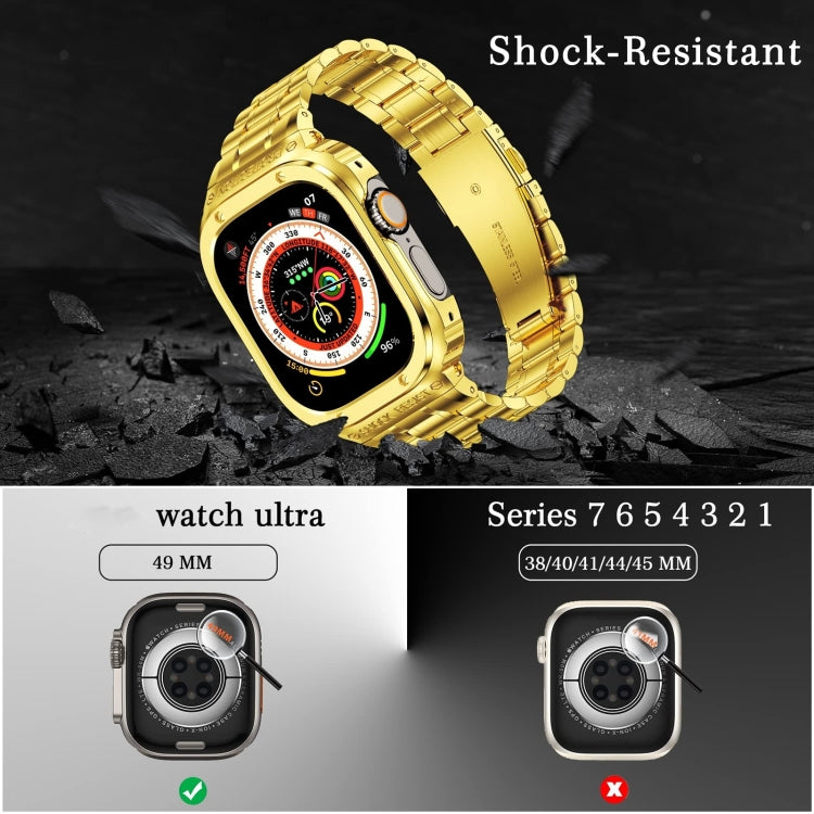 Boîtier de protection de montre intégré en métal, For Apple Watch Series SE 2025&6&SE&5&4 44mm, For Apple Watch Ultra 3 / 2 / 1 49mm, For Apple Watch Series 9 / 8 / 7 45mm
