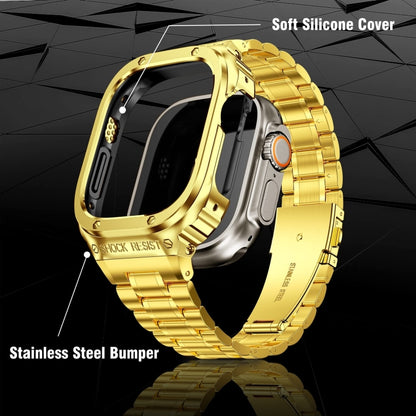 Boîtier de protection de montre intégré en métal, For Apple Watch Series SE 2025&6&SE&5&4 44mm, For Apple Watch Ultra 3 / 2 / 1 49mm, For Apple Watch Series 9 / 8 / 7 45mm
