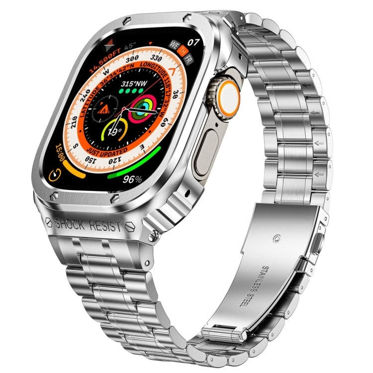 Boîtier de protection de montre intégré en métal, For Apple Watch Series SE 2025&6&SE&5&4 44mm, For Apple Watch Ultra 3 / 2 / 1 49mm, For Apple Watch Series 9 / 8 / 7 45mm