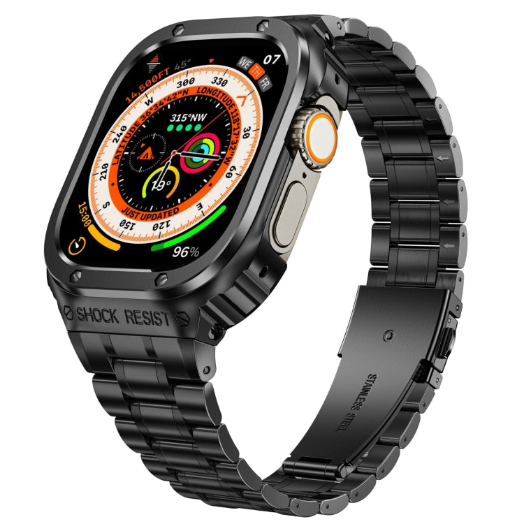 Boîtier de protection de montre intégré en métal, For Apple Watch Series SE 2025&6&SE&5&4 44mm, For Apple Watch Ultra 3 / 2 / 1 49mm, For Apple Watch Series 9 / 8 / 7 45mm