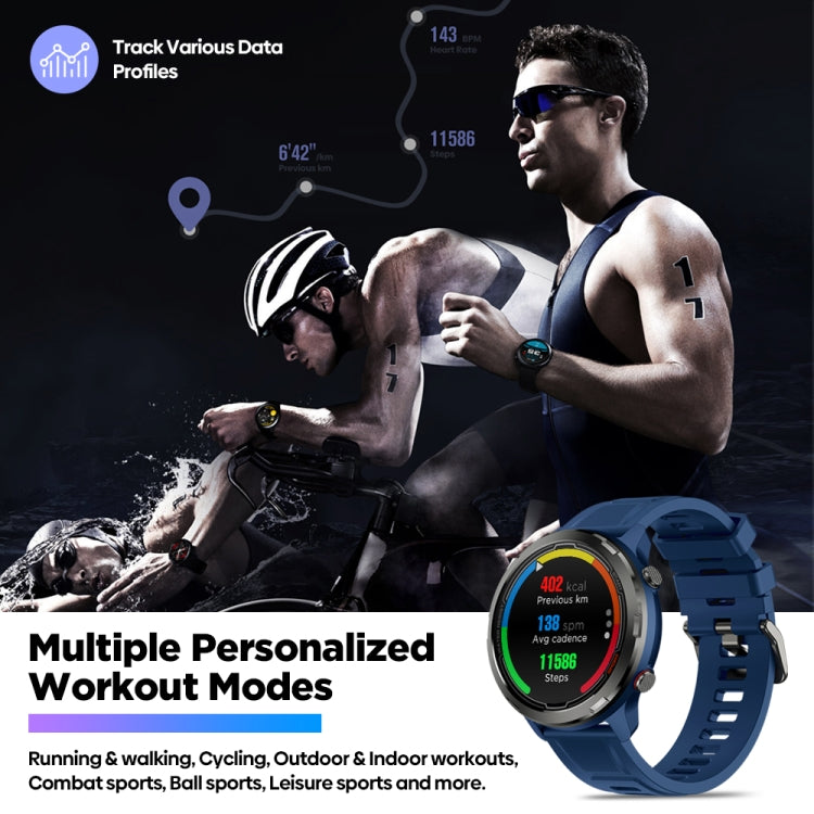 Zeblaze Stratos 2 Lite Écran IPS 1,32 pouces 5 ATM Montre intelligente GPS étanche, Prise en charge de la surveillance de la fréquence cardiaque / Mode sport, Stratos 2 Lite