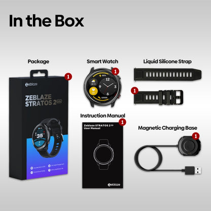 Zeblaze Stratos 2 Lite Écran IPS 1,32 pouces 5 ATM Montre intelligente GPS étanche, Prise en charge de la surveillance de la fréquence cardiaque / Mode sport, Stratos 2 Lite