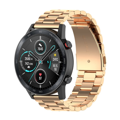 Bracelet de montre en acier inoxydable à trois perles de 22 mm, For Honor Watch GS 3i