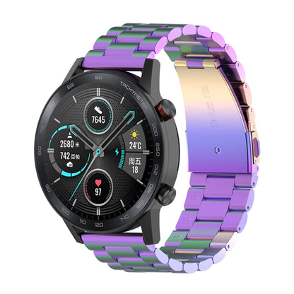 Bracelet de montre en acier inoxydable à trois perles de 22 mm, For Honor Watch GS 3i