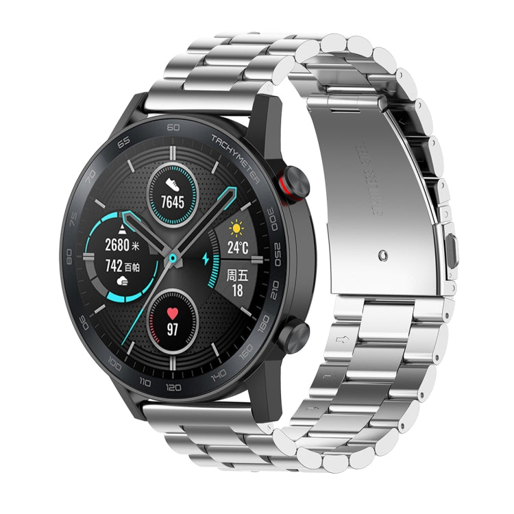 Bracelet de montre en acier inoxydable à trois perles de 22 mm, For Honor Watch GS 3i