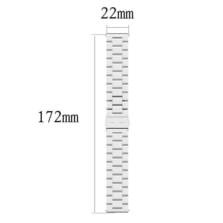 Bracelet de montre en acier inoxydable à trois perles de 22 mm, For Honor Watch GS 3i