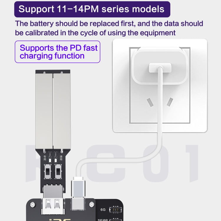 i2C KC01 Instrument de réparation de batterie complet multifonction pour iPhone 6-14 Pro Max