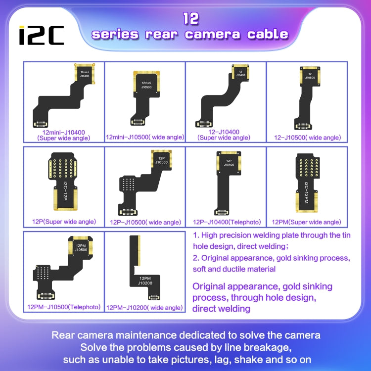 Câble de caméra téléobjectif arrière i2C