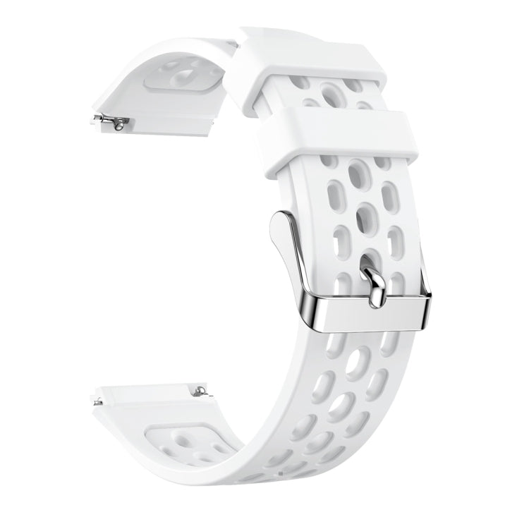 Bracelet de montre en silicone à trou rond de couleur unie, For Huawei Watch GT 2e