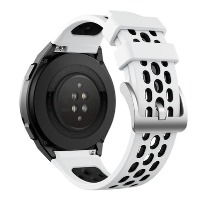 Bracelet de montre en silicone à trou rond bicolore, For Huawei Watch GT 2e