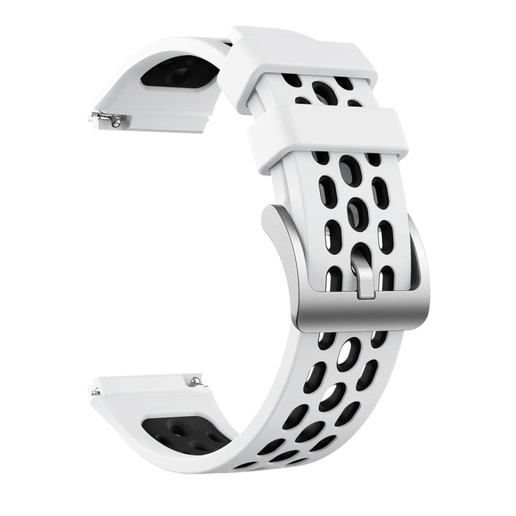 Bracelet de montre en silicone à trou rond bicolore, For Huawei Watch GT 2e